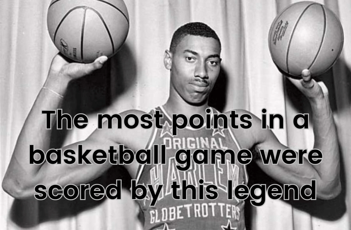 The most points in a basketball game were scored by this legend in 1962